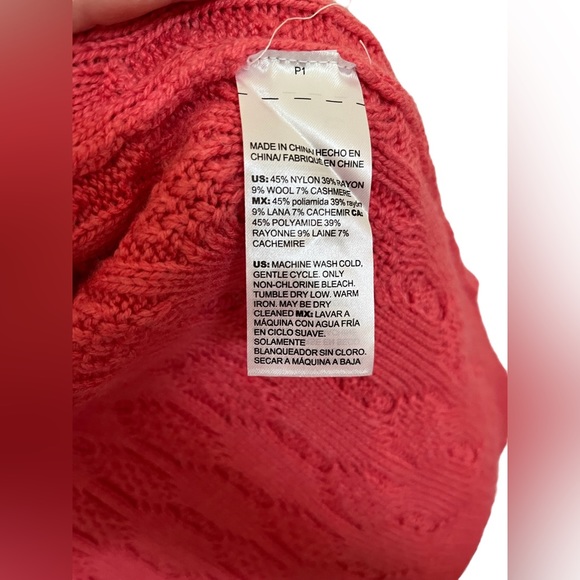 Chicos Cardigan Sweaters Pink Tunic Length Cable Stitch Size Chicos Sz 3/16 NWT - Picture 5 of 6